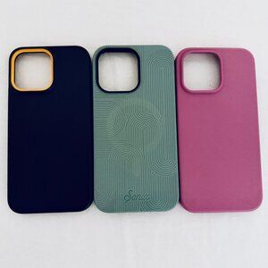 Bundle (3) I Phone 14 Pro Max Cases Black Forest Green Dusty Pink Magnetic Cases